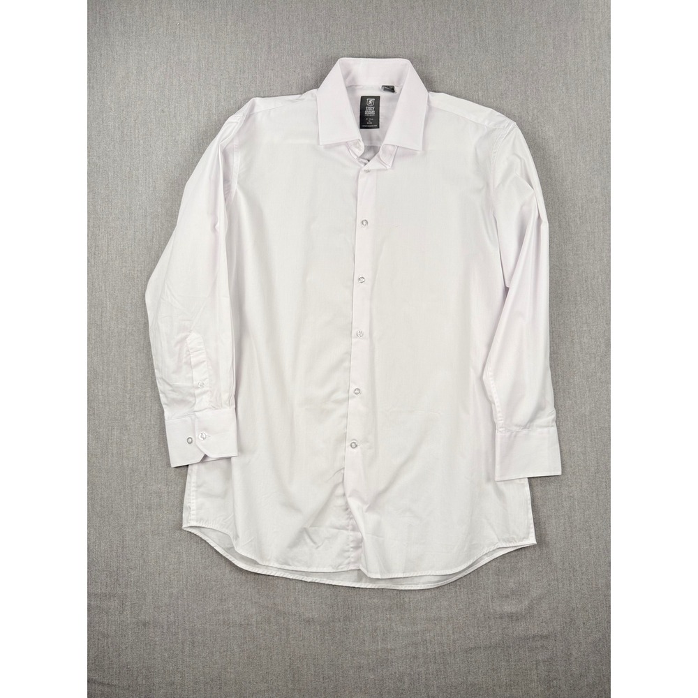 Stacy Adams Mens White Button Down Dress Shirt XL‎ 17-17.5 34/35 Long Sleeve